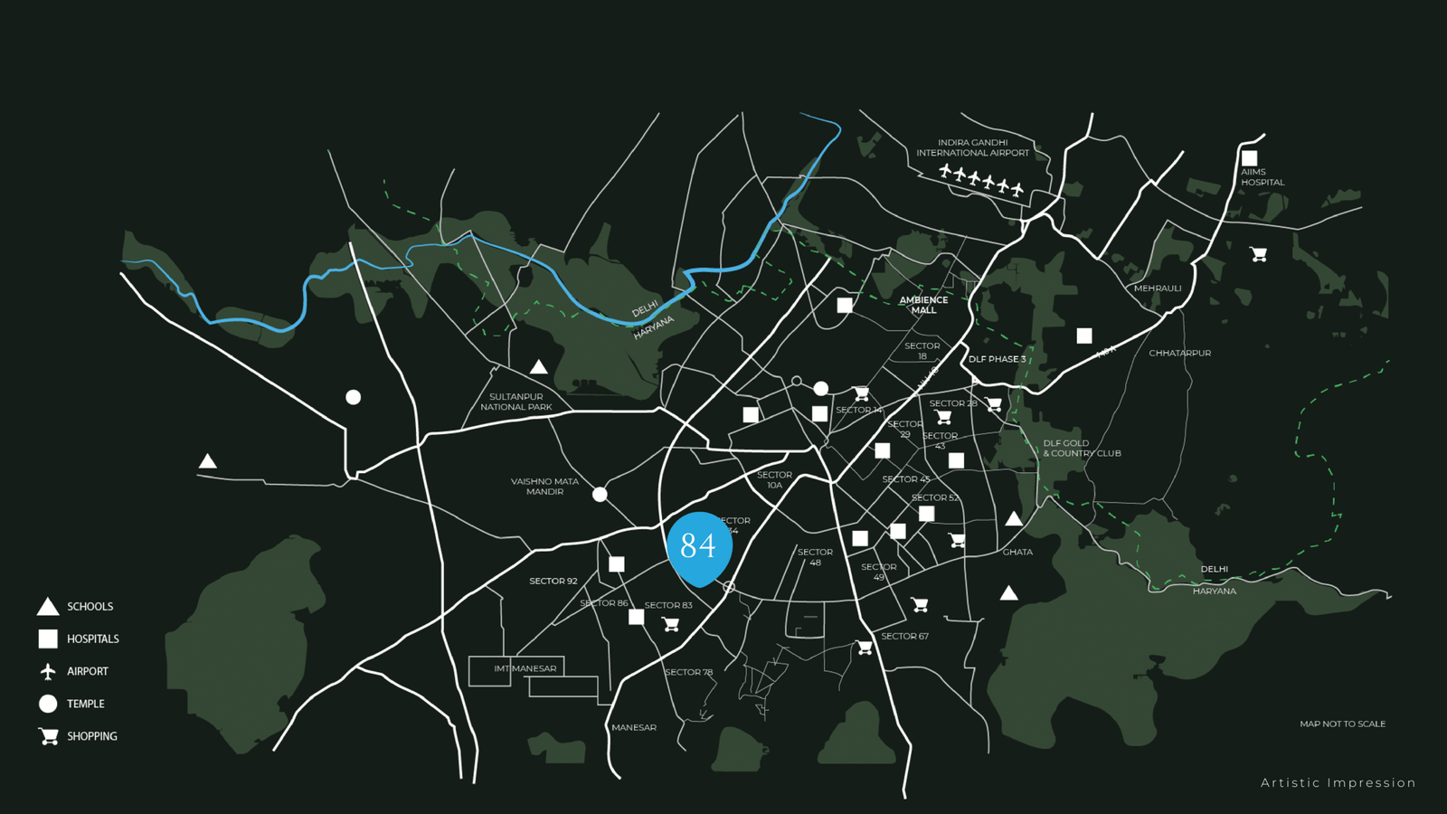 Ganga Nandaka Location Map