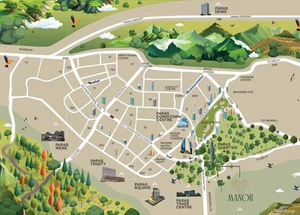 Paras The Manor Location Map